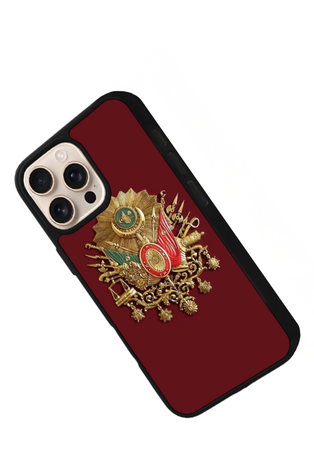 iPhone 15 Pro Max Uyumlu OsmanliTugrasi Tasarımlı Glossy Premium Kılıf