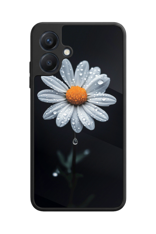 Samsung Galaxy A07 Uyumlu Papatya Tasarımlı Glossy Premium Kılıf