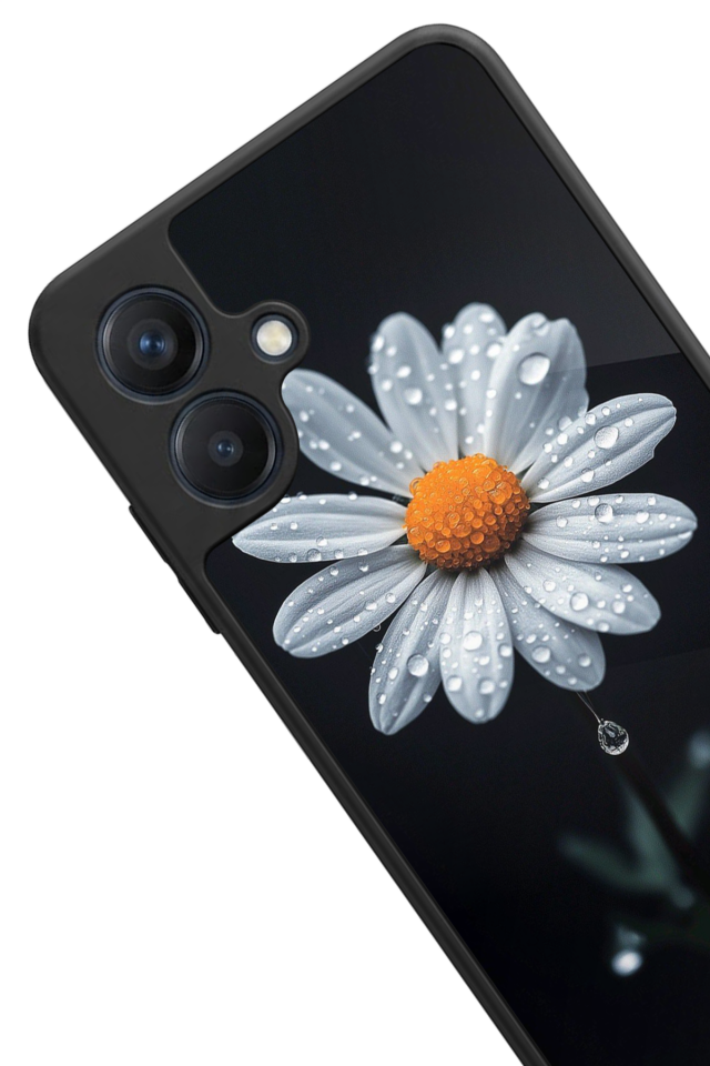 Samsung Galaxy A07 Uyumlu Papatya Tasarımlı Glossy Premium Kılıf