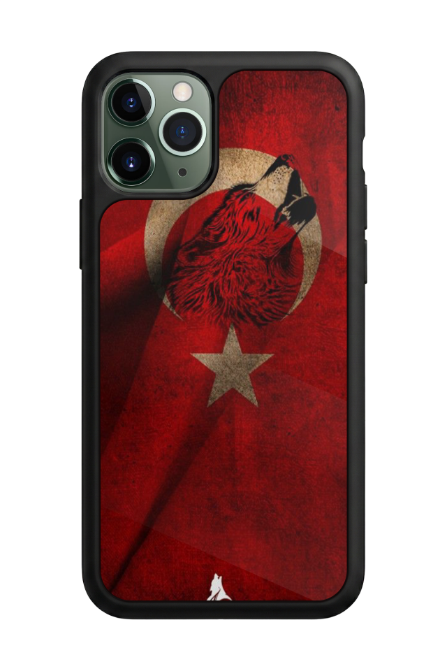 iPhone 11 Pro Max Uyumlu Türk Bayragi Tasarımlı Glossy Premium Kılıf