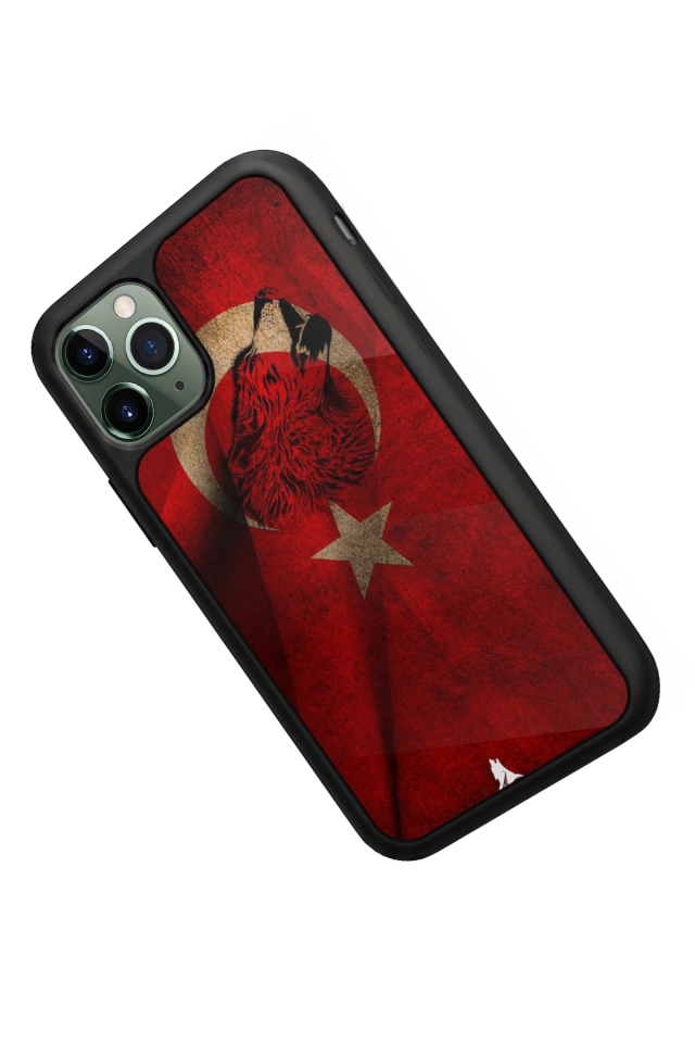 iPhone 11 Pro Max Uyumlu Türk Bayragi Tasarımlı Glossy Premium Kılıf