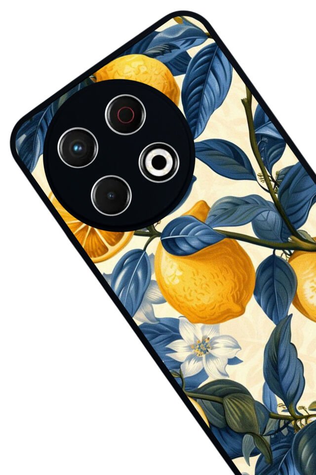 Tecno Spark 30 Pro Uyumlu Limon Tasarımlı Glossy Premium Kılıf
