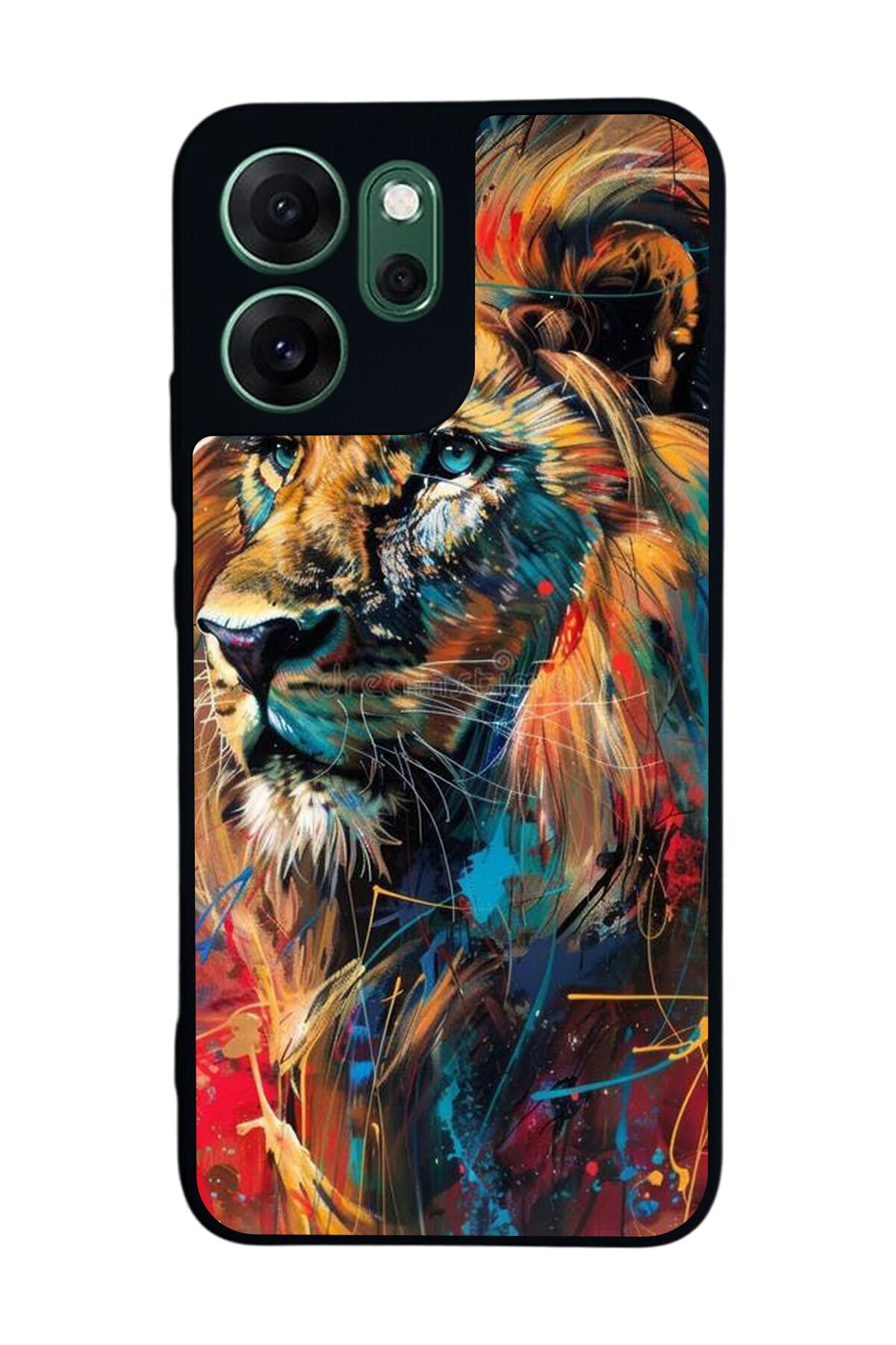Oppo Reno 14F Uyumlu Aslan Tasarımlı Glossy Premium Kılıf