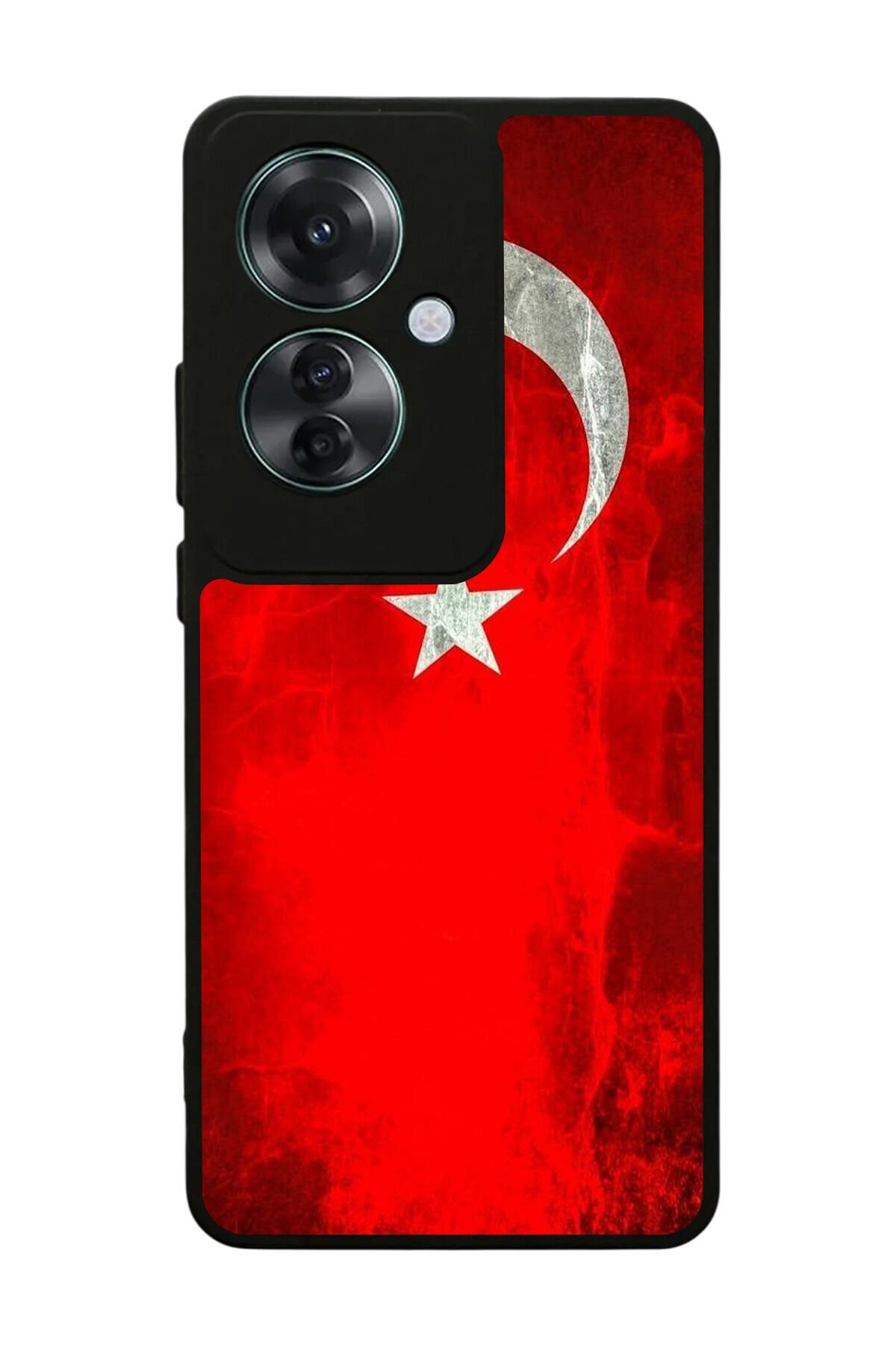 Oppo Reno 11F Uyumlu Türk Bayragi Tasarımlı Glossy Premium Kılıf