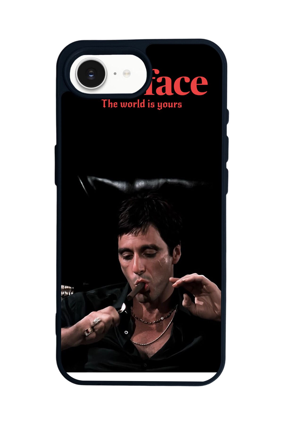 iPhone 16E Uyumlu Scarface Tasarımlı Glossy Premium Kılıf
