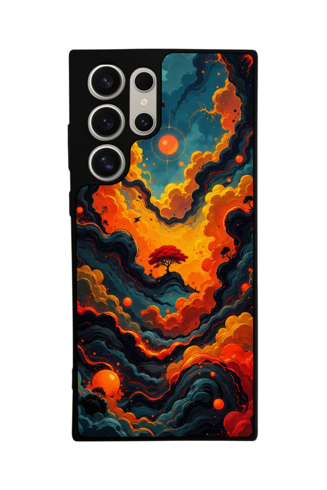 Samsung Galaxy S22 Ultra Uyumlu Abstract Tasarımlı Glossy Premium Kılıf