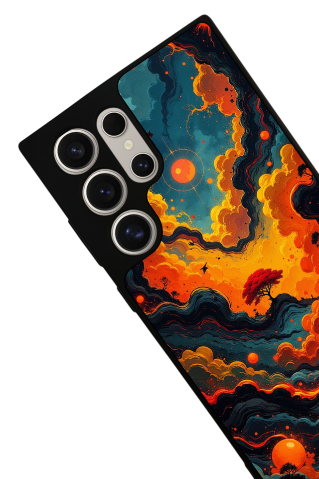 Samsung Galaxy S22 Ultra Uyumlu Abstract Tasarımlı Glossy Premium Kılıf