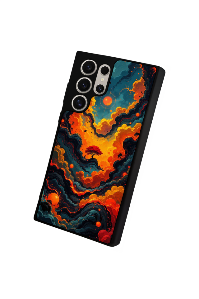 Samsung Galaxy S22 Ultra Uyumlu Abstract Tasarımlı Glossy Premium Kılıf