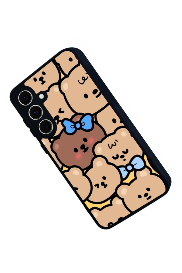 Samsung Galaxy S24 FE Uyumlu Ayı Tasarımlı Glossy Premium Kılıf