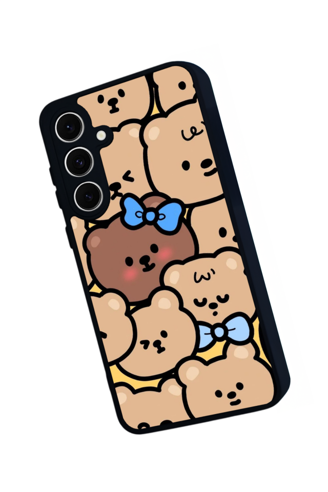 Samsung Galaxy S24 FE Uyumlu Ayı Tasarımlı Glossy Premium Kılıf