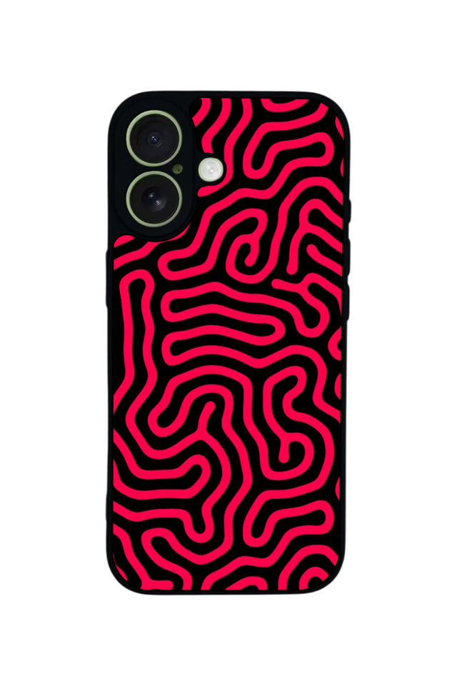 iPhone 17 Uyumlu Çizgi Sanatı Tasarımlı Glossy Premium Kılıf