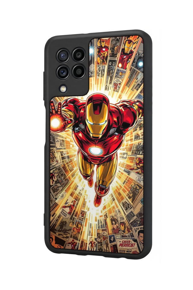 Samsung Galaxy M32 Uyumlu Iron Man ( Demir Adam ) Tasarımlı Glossy Premium Kılıf