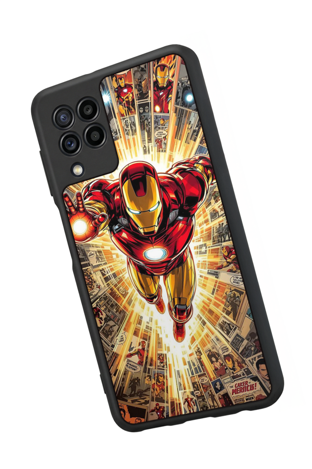 Samsung Galaxy M32 Uyumlu Iron Man ( Demir Adam ) Tasarımlı Glossy Premium Kılıf