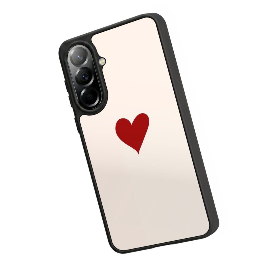 Samsung Galaxy A57 Uyumlu Kalp Love Tasarımlı Glossy Premium Kılıf