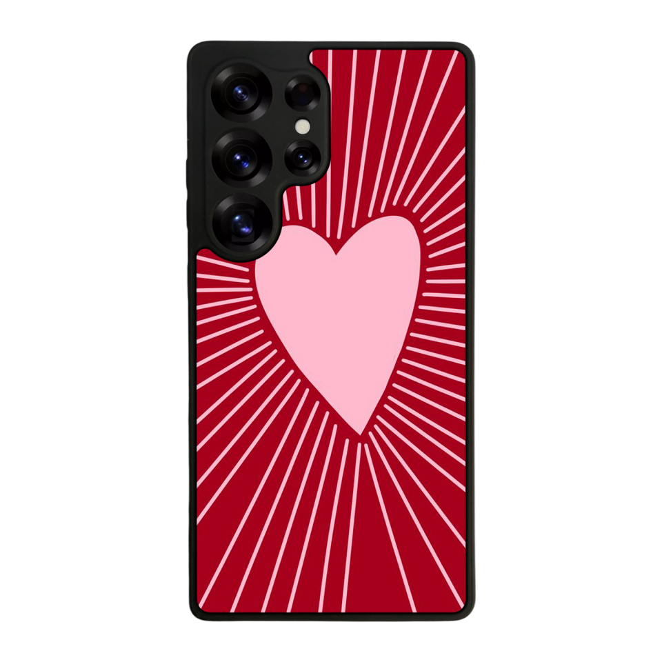 Samsung Galaxy S25 Ultra Uyumlu Kalp Love Tasarımlı Glossy Premium Kılıf