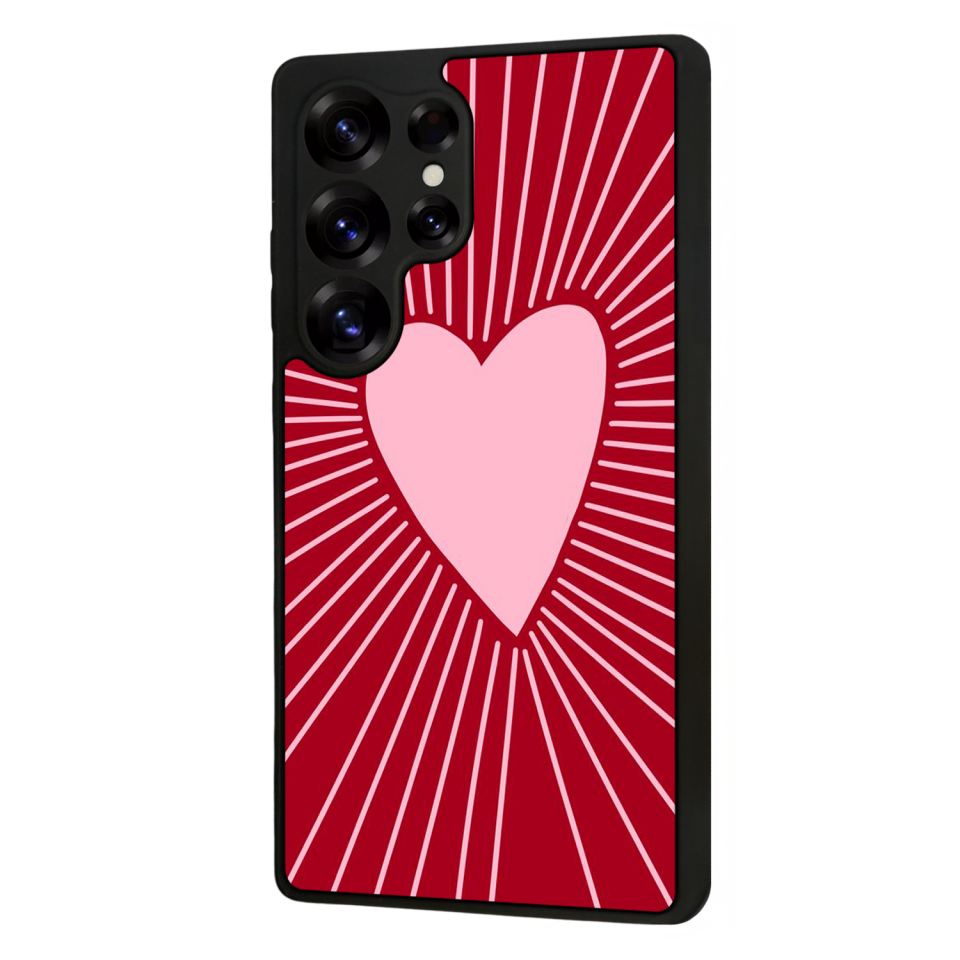 Samsung Galaxy S25 Ultra Uyumlu Kalp Love Tasarımlı Glossy Premium Kılıf