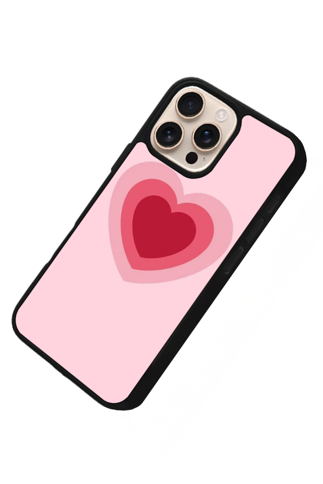 iPhone 15 Pro Uyumlu Kalp Love Tasarımlı Glossy Premium Kılıf