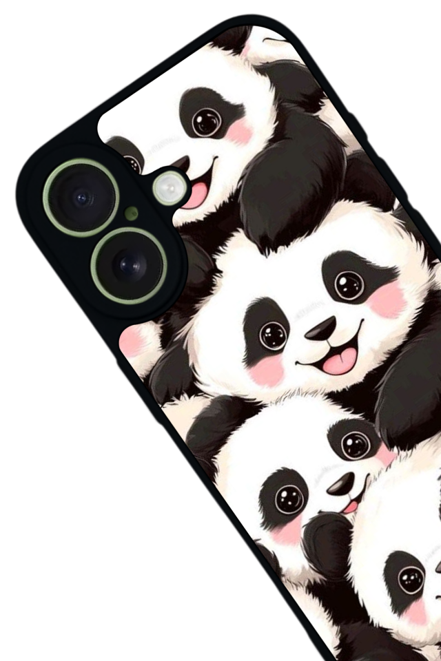 iPhone 17 Uyumlu Panda Tasarımlı Glossy Premium Kılıf