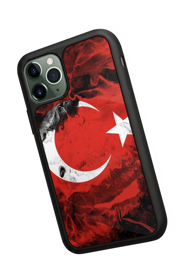 iPhone 11 Pro Max Uyumlu Türk Bayragi Tasarımlı Glossy Premium Kılıf