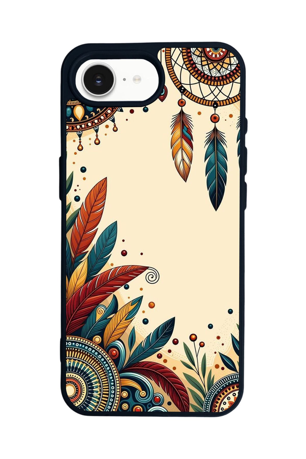 iPhone 16E Uyumlu Mandala Tasarımlı Glossy Premium Kılıf