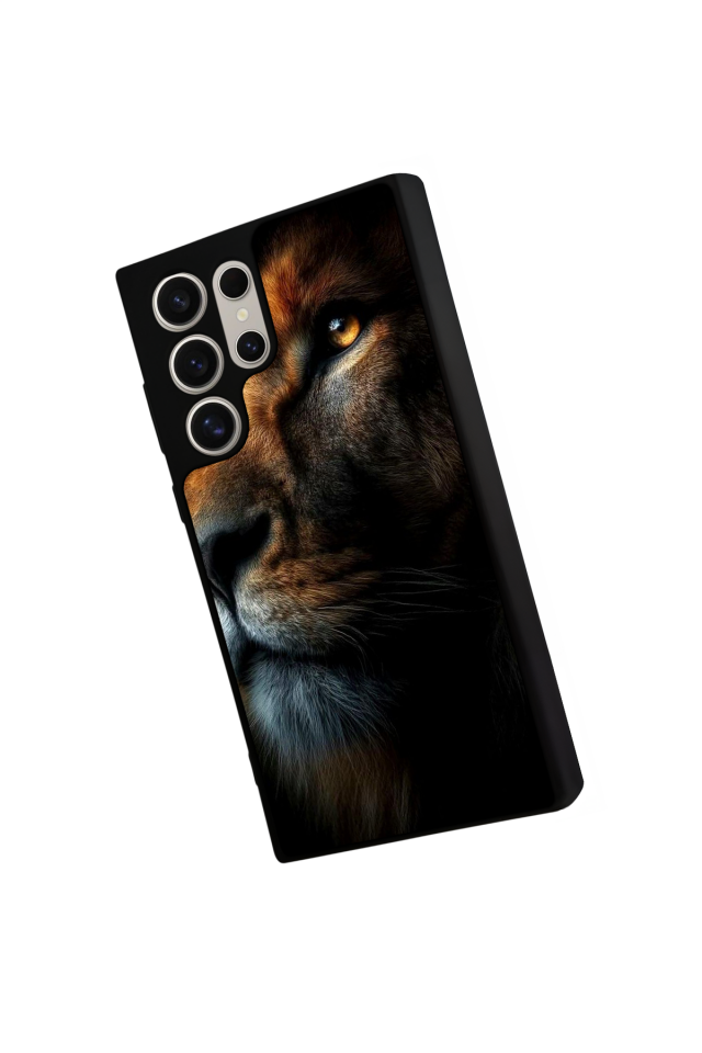 Samsung Galaxy S23 Ultra Uyumlu Aslan Tasarımlı Glossy Premium Kılıf