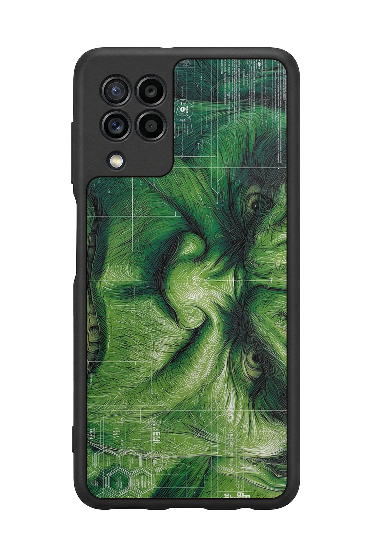 Samsung Galaxy M22 Uyumlu Hulk Tasarımlı Glossy Premium Kılıf