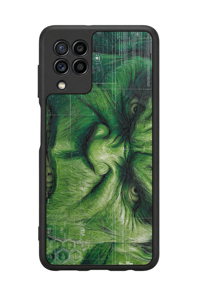 Samsung Galaxy M22 Uyumlu Hulk Tasarımlı Glossy Premium Kılıf