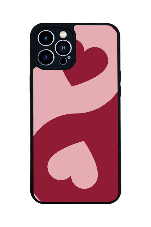 iPhone 12 Pro Max Uyumlu Kalp Love Tasarımlı Glossy Premium Kılıf