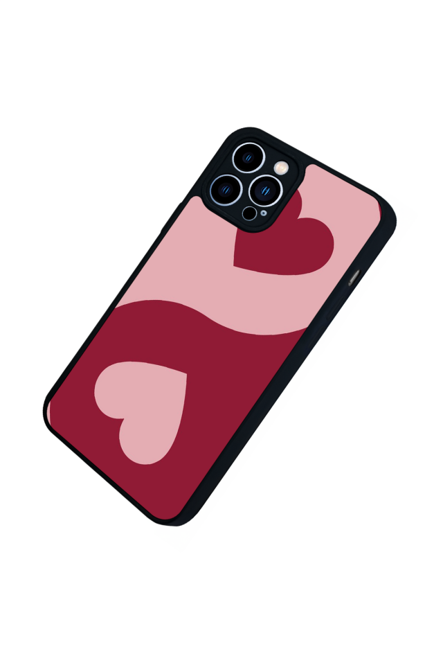 iPhone 12 Pro Max Uyumlu Kalp Love Tasarımlı Glossy Premium Kılıf