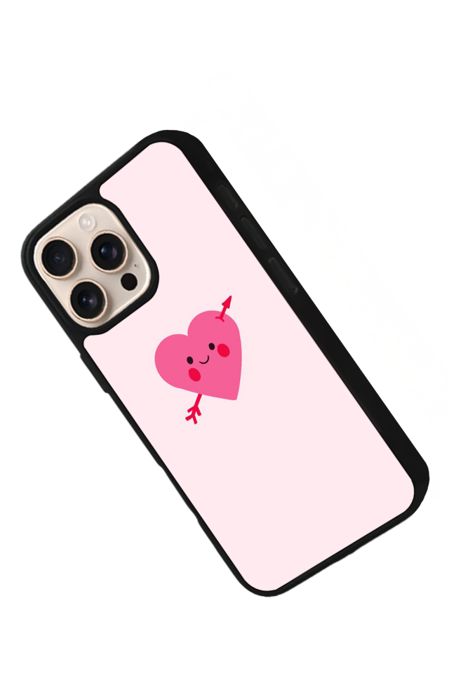 iPhone 15 Pro Uyumlu Kalp Love Tasarımlı Glossy Premium Kılıf