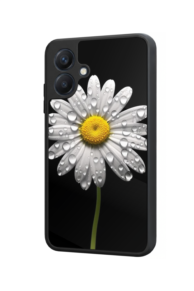 Samsung Galaxy A07 Uyumlu Papatya Tasarımlı Glossy Premium Kılıf