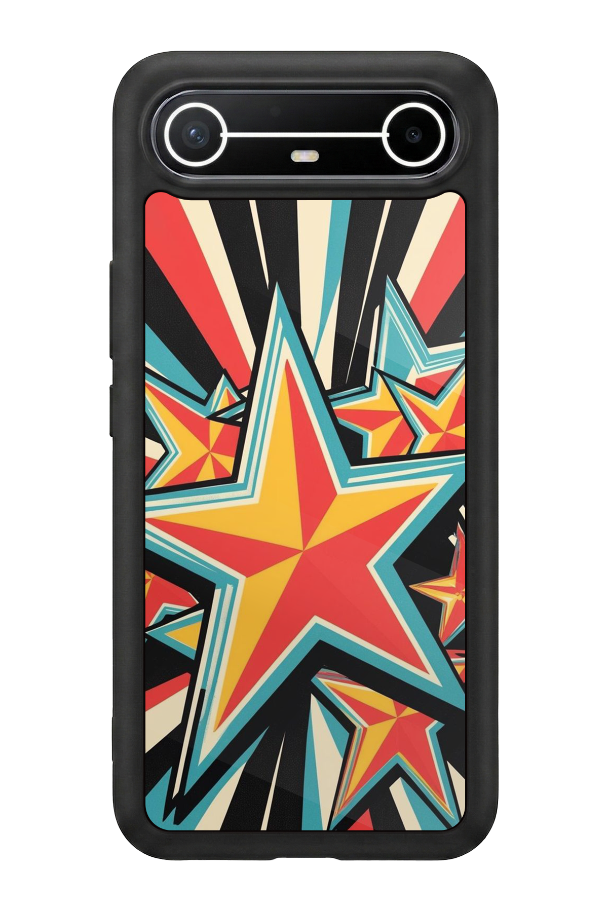Tecno Spark Slim 5G Uyumlu Retro Yildizlar Tasarımlı Glossy Premium Kılıf