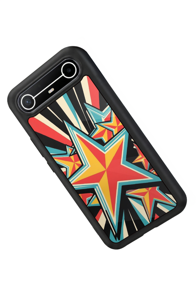 Tecno Spark Slim 5G Uyumlu Retro Yildizlar Tasarımlı Glossy Premium Kılıf