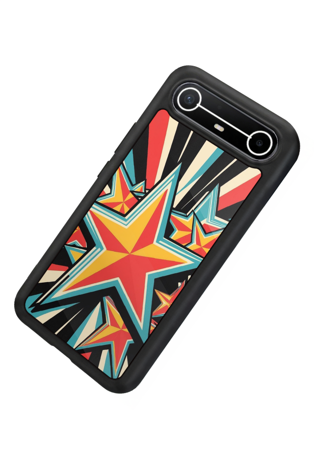 Tecno Spark Slim 5G Uyumlu Retro Yildizlar Tasarımlı Glossy Premium Kılıf