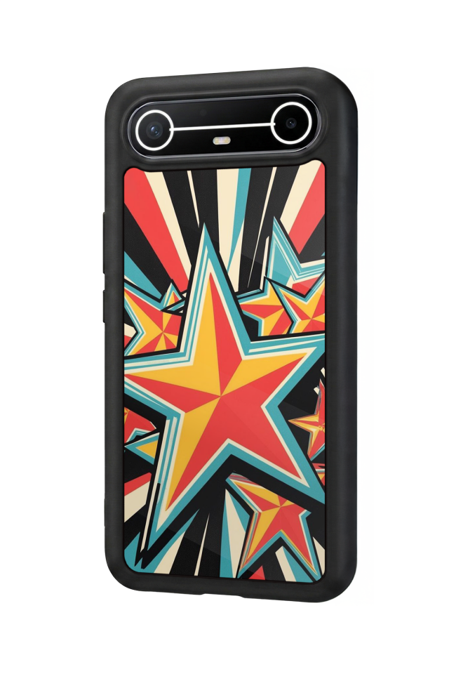 Tecno Spark Slim 5G Uyumlu Retro Yildizlar Tasarımlı Glossy Premium Kılıf