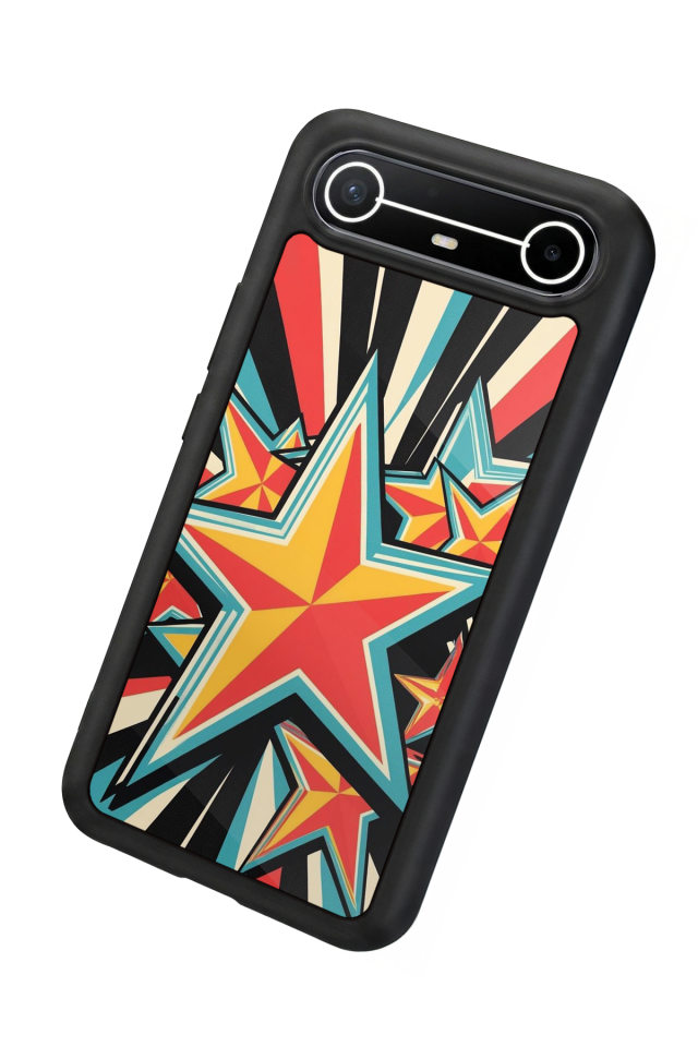 Tecno Spark Slim 5G Uyumlu Retro Yildizlar Tasarımlı Glossy Premium Kılıf