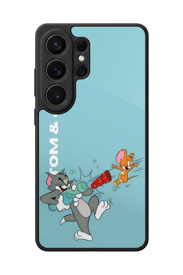 Samsung Galaxy S26 Ultra Uyumlu Tom And Jerry Tasarımlı Glossy Premium Kılıf