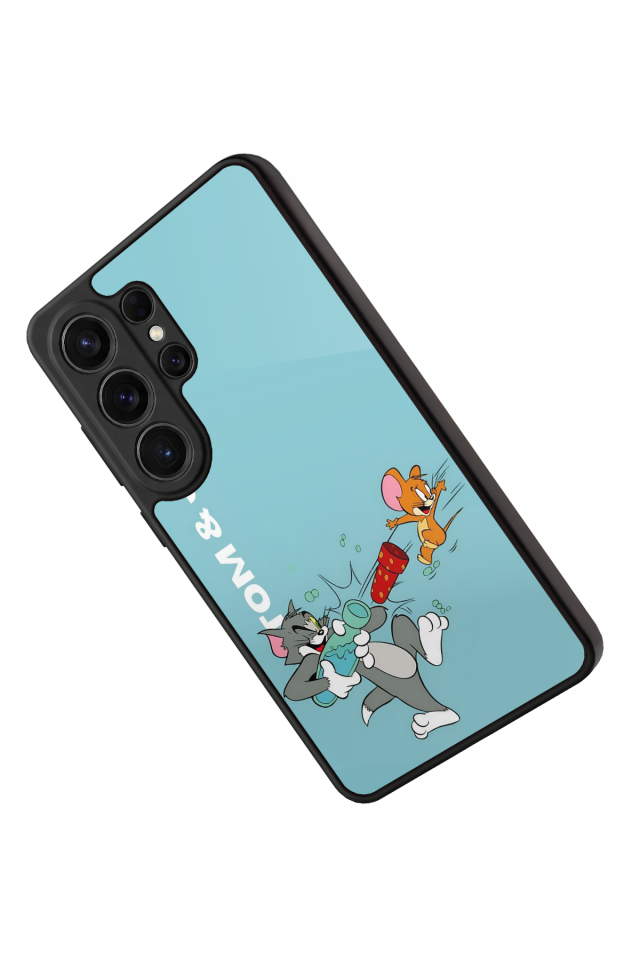 Samsung Galaxy S26 Ultra Uyumlu Tom And Jerry Tasarımlı Glossy Premium Kılıf