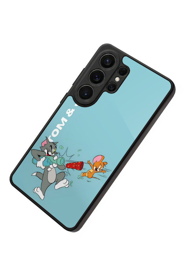 Samsung Galaxy S26 Ultra Uyumlu Tom And Jerry Tasarımlı Glossy Premium Kılıf