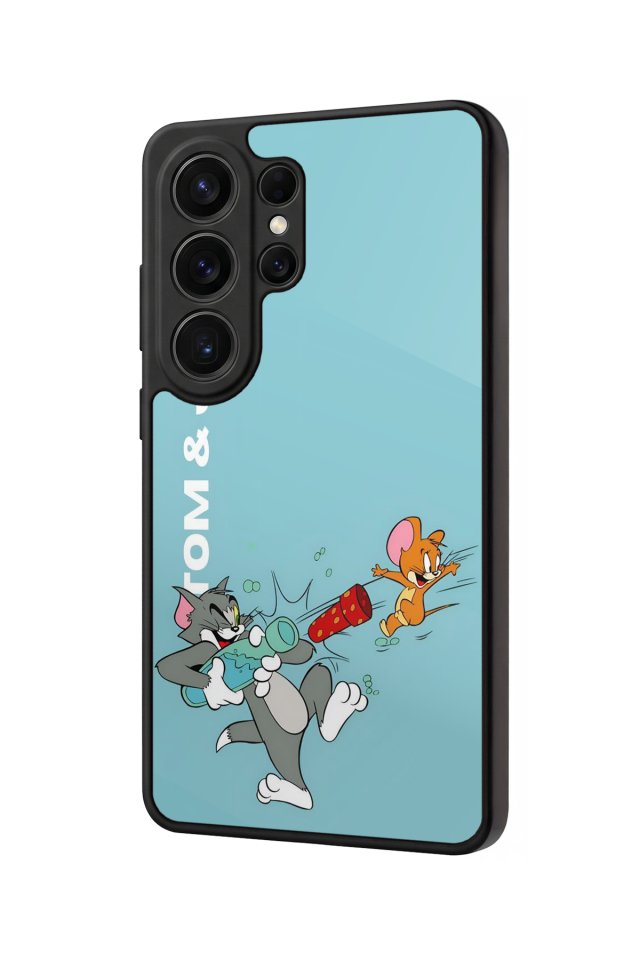 Samsung Galaxy S26 Ultra Uyumlu Tom And Jerry Tasarımlı Glossy Premium Kılıf