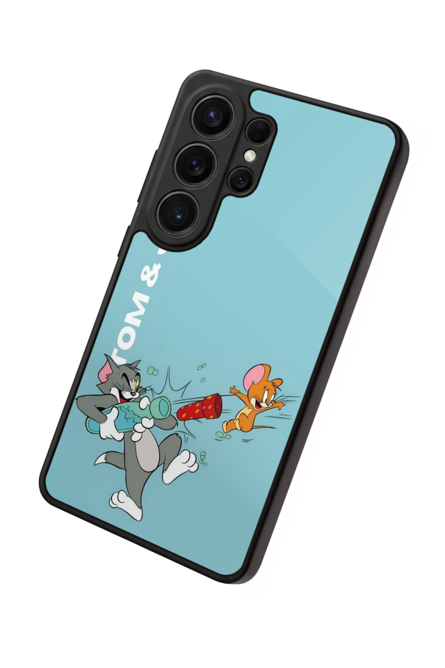 Samsung Galaxy S26 Ultra Uyumlu Tom And Jerry Tasarımlı Glossy Premium Kılıf