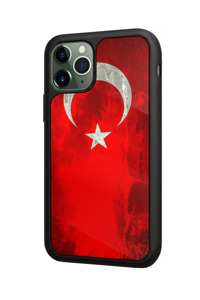 iPhone 11 Pro Max Uyumlu Türk Bayragi Tasarımlı Glossy Premium Kılıf