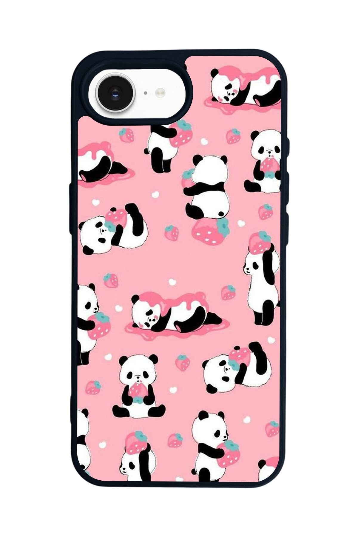 iPhone 16E Uyumlu Panda Tasarımlı Glossy Premium Kılıf