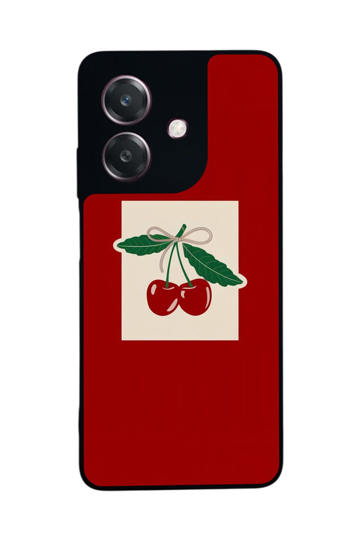 Oppo A3 5G Uyumlu Kiraz Tasarımlı Glossy Premium Kılıf