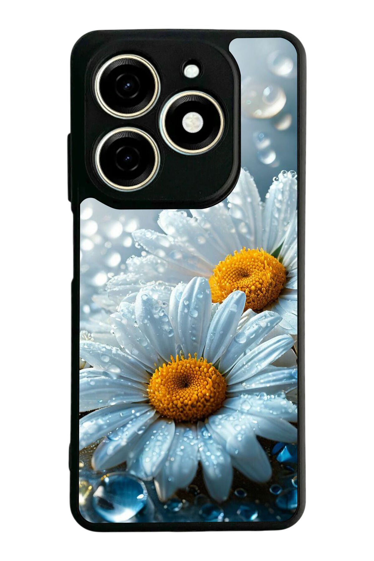 Infınıx Smart 8 Pro Uyumlu Cicek Tasarımlı Glossy Premium Kılıf