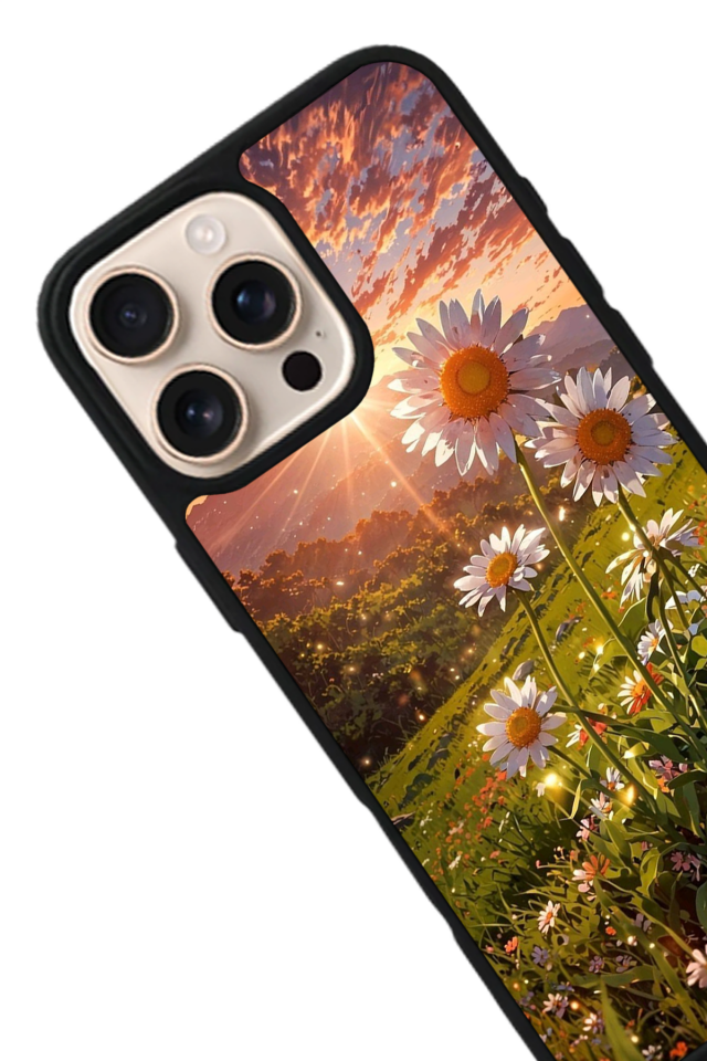 iPhone 14 Pro Max Uyumlu Cicek Tasarımlı Glossy Premium Kılıf