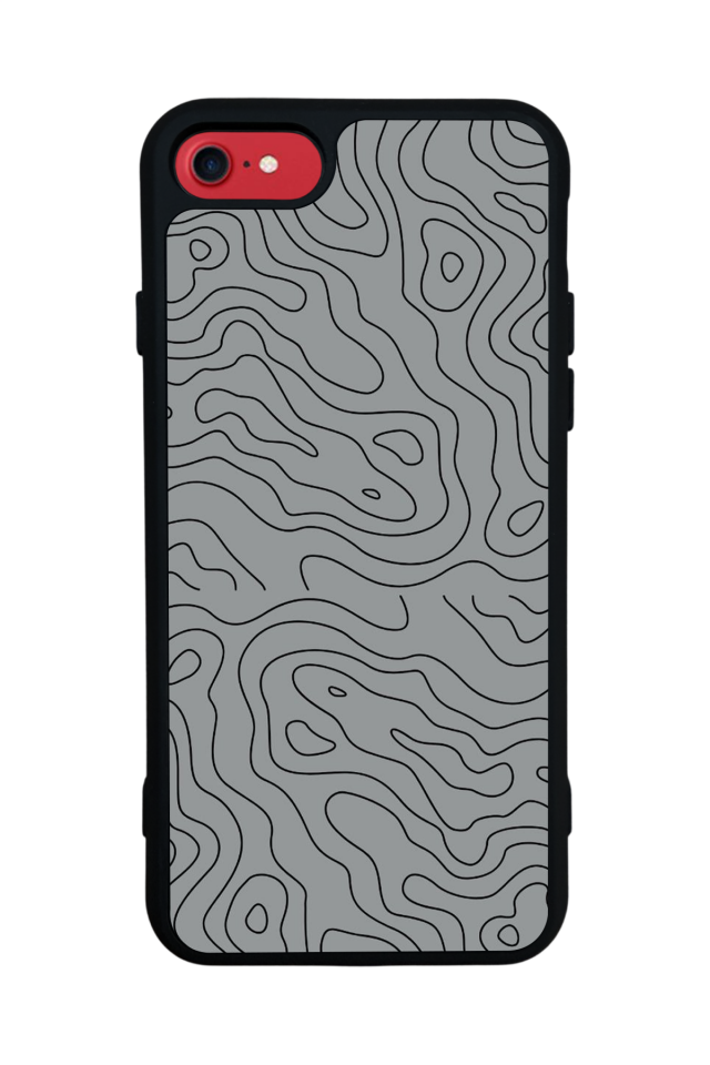 iPhone 7 Uyumlu Çizgi Sanatı Tasarımlı Glossy Premium Kılıf