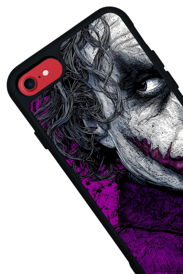 iPhone SE Uyumlu Joker Tasarımlı Glossy Premium Kılıf