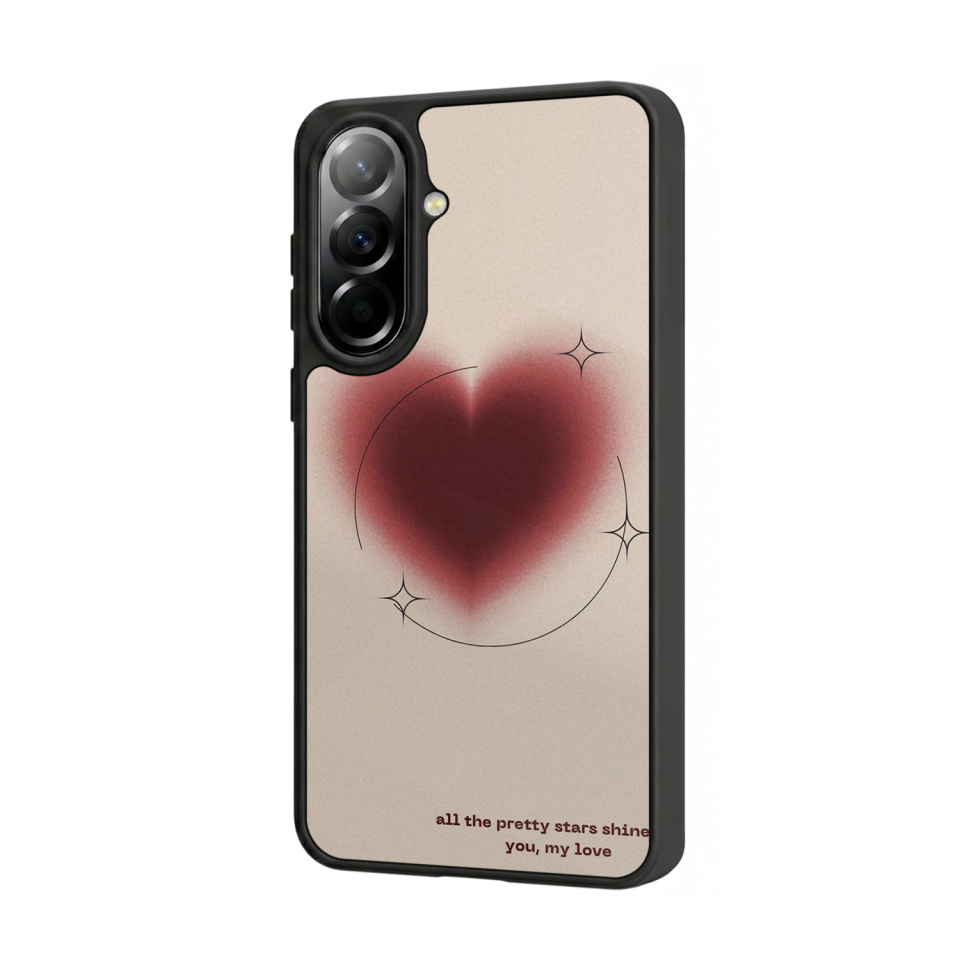 Samsung Galaxy A57 Uyumlu Kalp Love Tasarımlı Glossy Premium Kılıf
