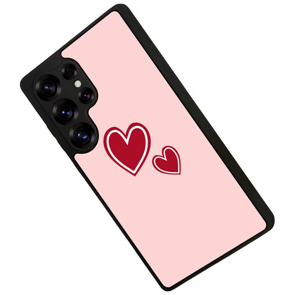 Samsung Galaxy S25 Ultra Uyumlu Kalp Love Tasarımlı Glossy Premium Kılıf